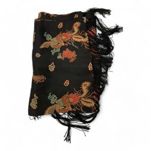 Silk Chinese Dragon Design Scarf